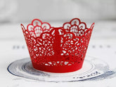 LASER CUT LACE CUPCAKE CAGES/WRAPPERS  - {12 Pcs}